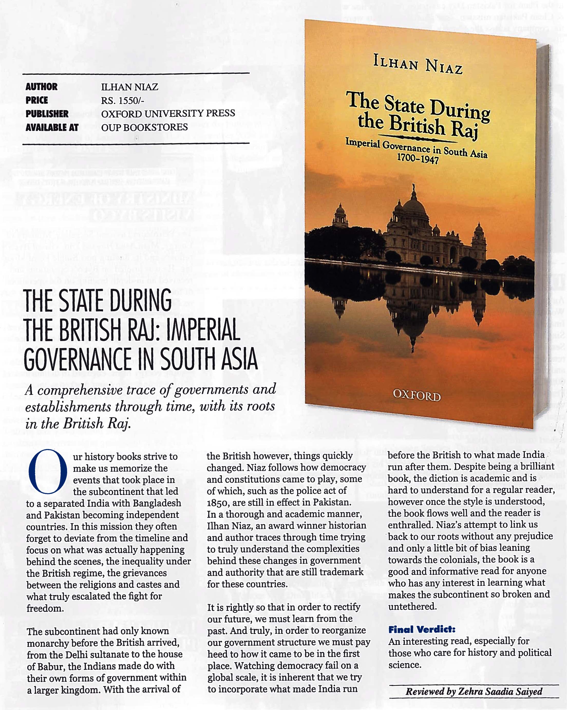 The State During the British Raj