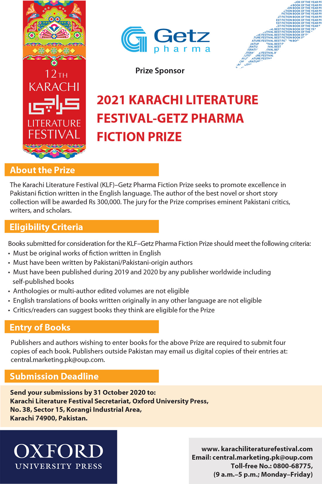 Gets Pharma fiction Prize